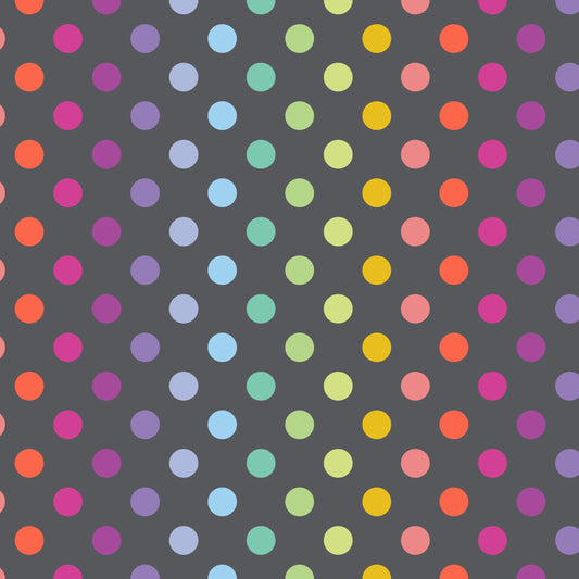 Tula Pink - Graywork - Disco Poms - Carbon - PWTP262 - PRE ORDER