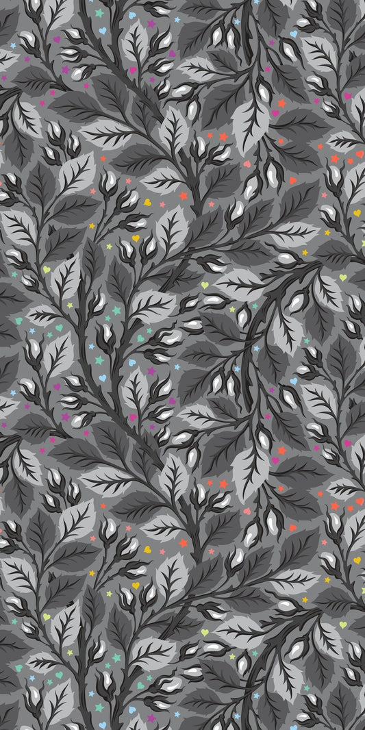 Tula Pink - Graywork - Nip In The Bud - Carbon - QBTP020 - PRE ORDER