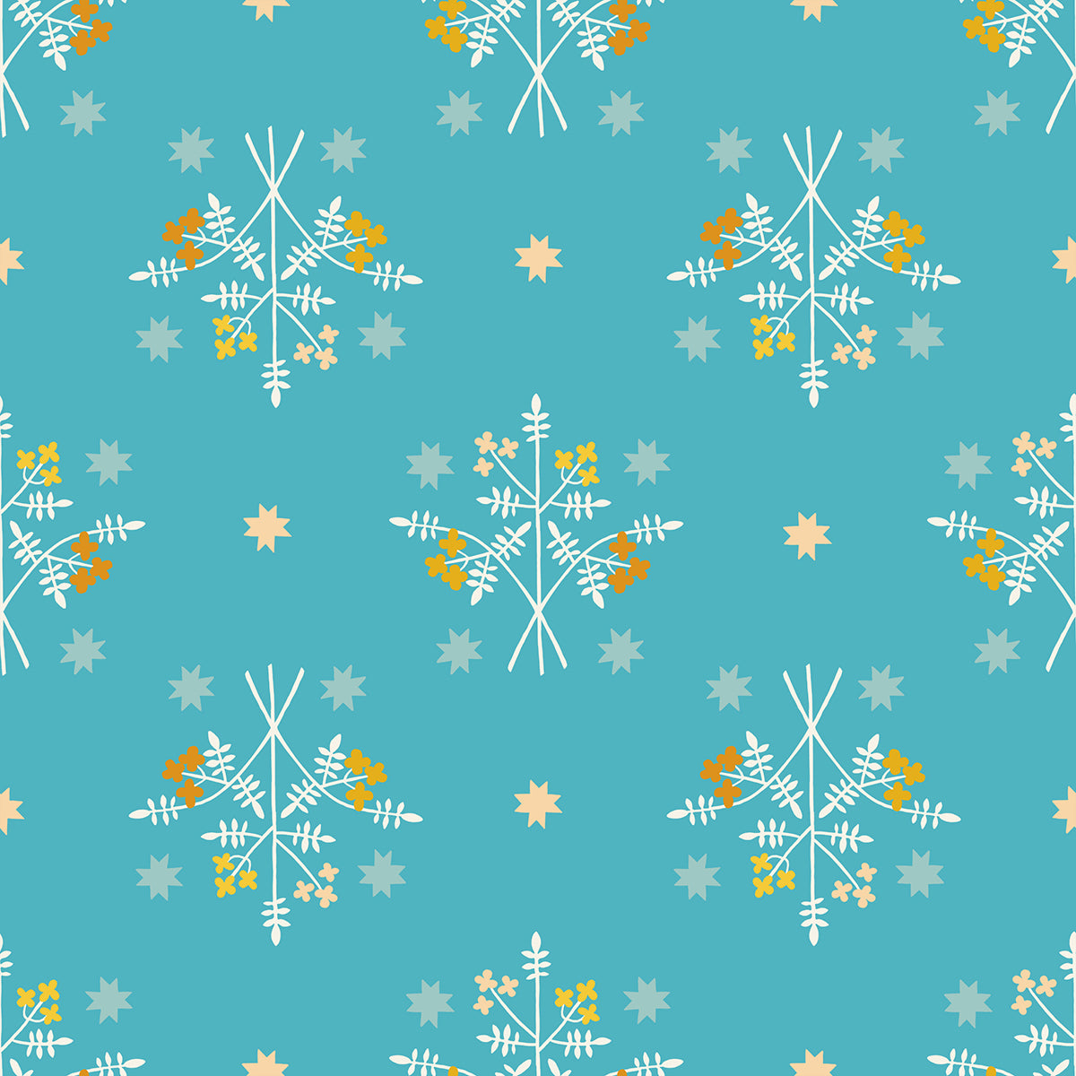 Ruby Star Society - 1800 Calico - Bouquet Florals Retro - Light Blue - RS4171 15