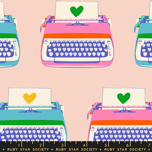 Best Day Ever - Typewriters - Vintage Pink - Ruby Star - RS0104.13