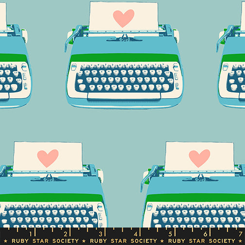 Best Day Ever - Typewriters - Turquoise - Ruby Star - RS0104.15