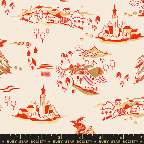 Ruby Star Society - Fireglow - By Sarah Watts -  Mountain Town - Poinsettia - RS213313M