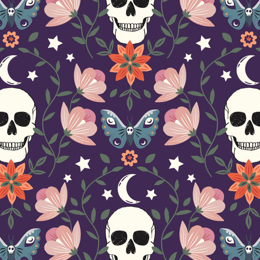 Spellbound - Sally Mountain - Skull and Floral - SPELL2451