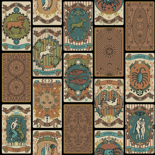 Tarot Cards - Gold - Cosmo Textiles