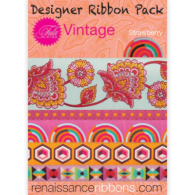 Tula Pink - Vintage Ribbon Pack - Strawberry