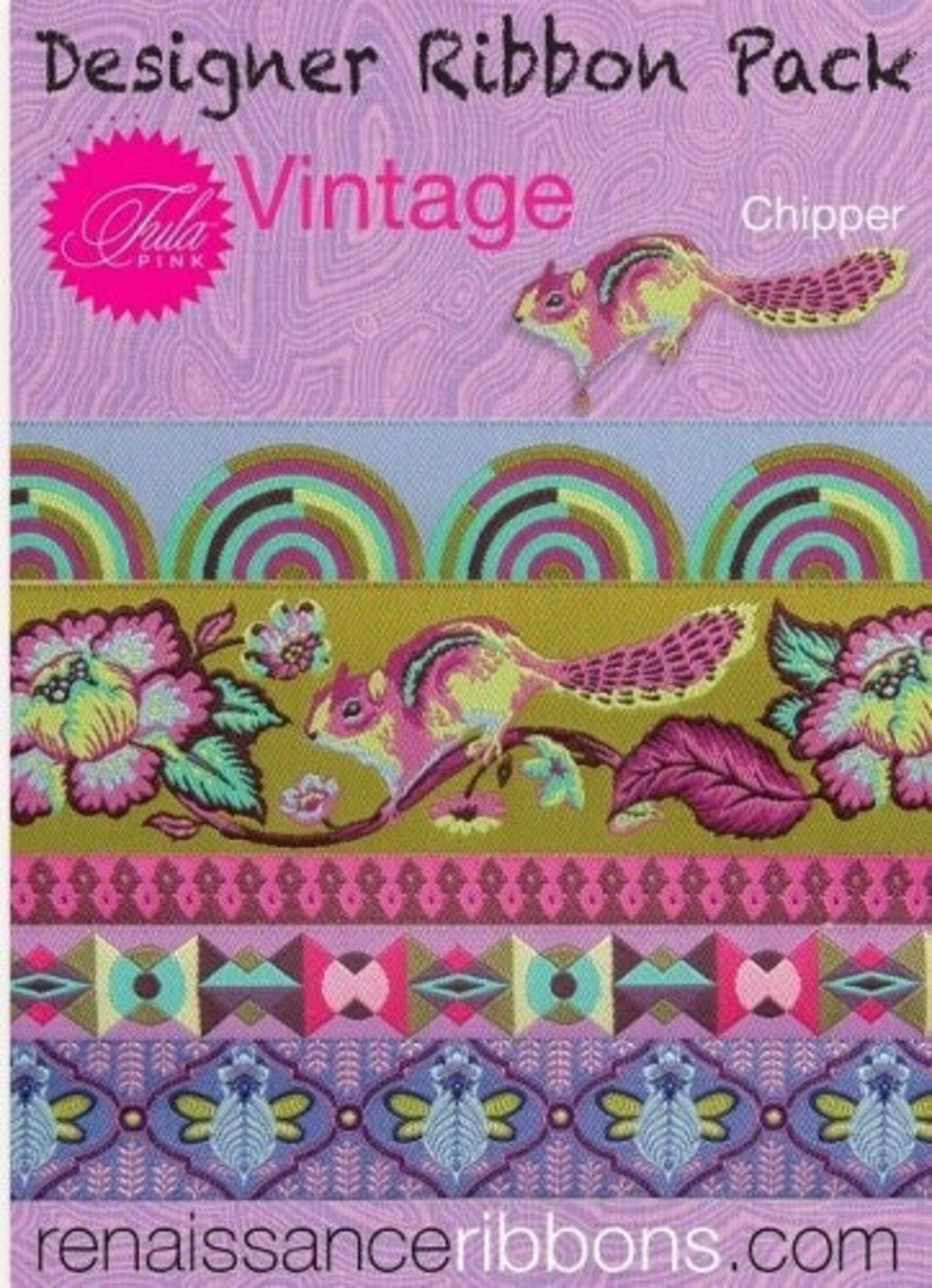 Tula Pink - Vintage Ribbon Pack - Chipper