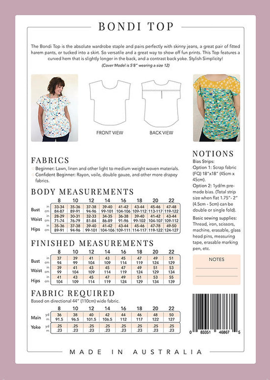 Bondi Top - Pattern - Sew to grow