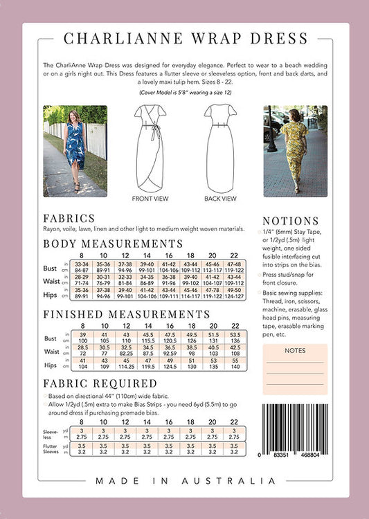 Charlie Anne Wrap Dress - Pattern - Sew To grow