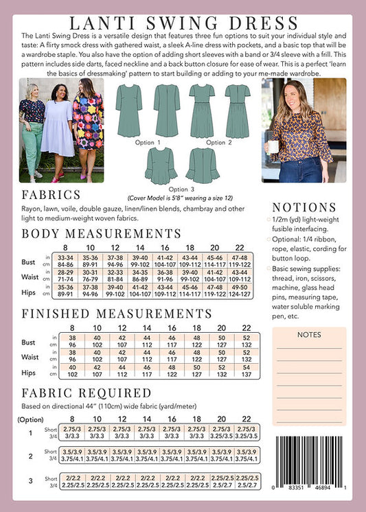 Lanti swing Dress - Pattern - Sew to grow