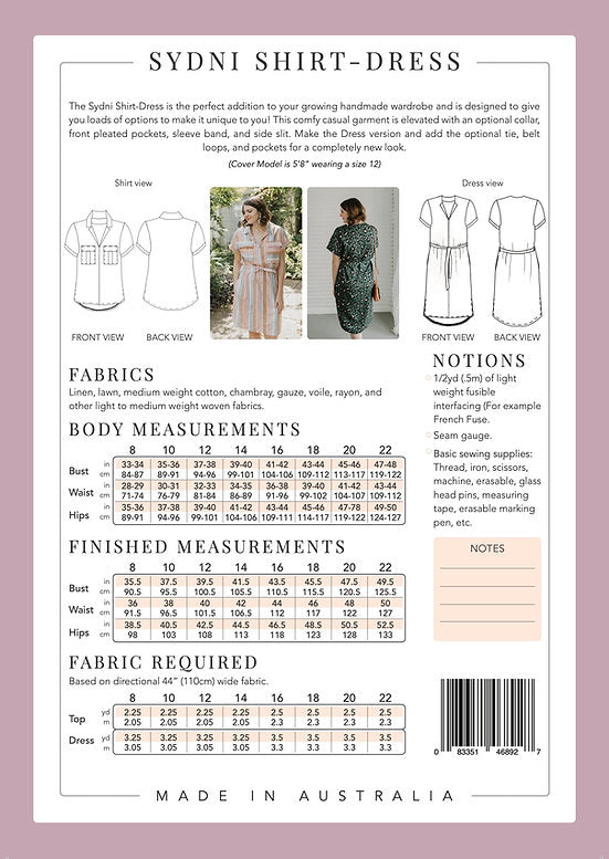 Sydni Shirt - Pattern -  Sew To Grow