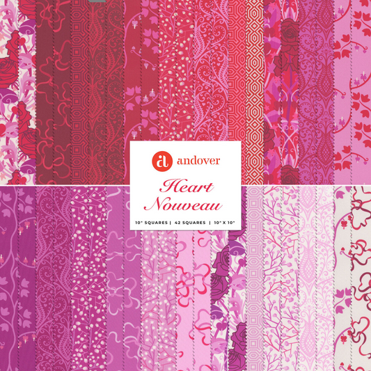 Heart Nouveau - Eye Candy Quilts - Hand Cut one meter pack