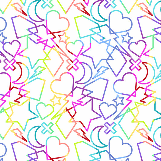 Libs Elliott -Beguiled -  Charms - White - Fabric - Australia - Fabric Cartel - Sunshine coast