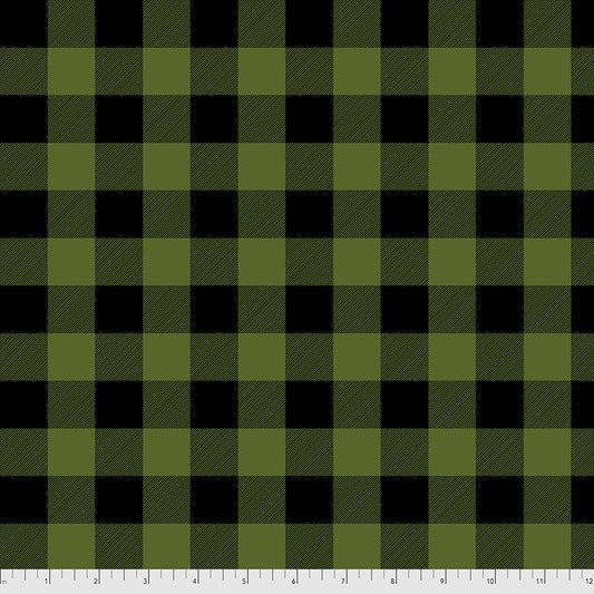 FNTP002.PINEFRESH, Holiday Homies Flannel - Tula Pink - Check yo' Self - Pinefresh