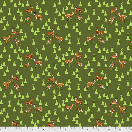 Holiday Homies Flannel - Tula Pink - Road Trip - Pine Fresh