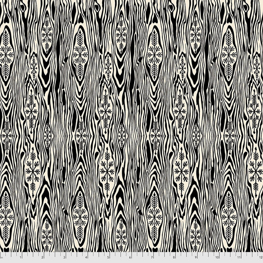 Holiday Homies Flannel - Tula Pink - Yule Log - Ink