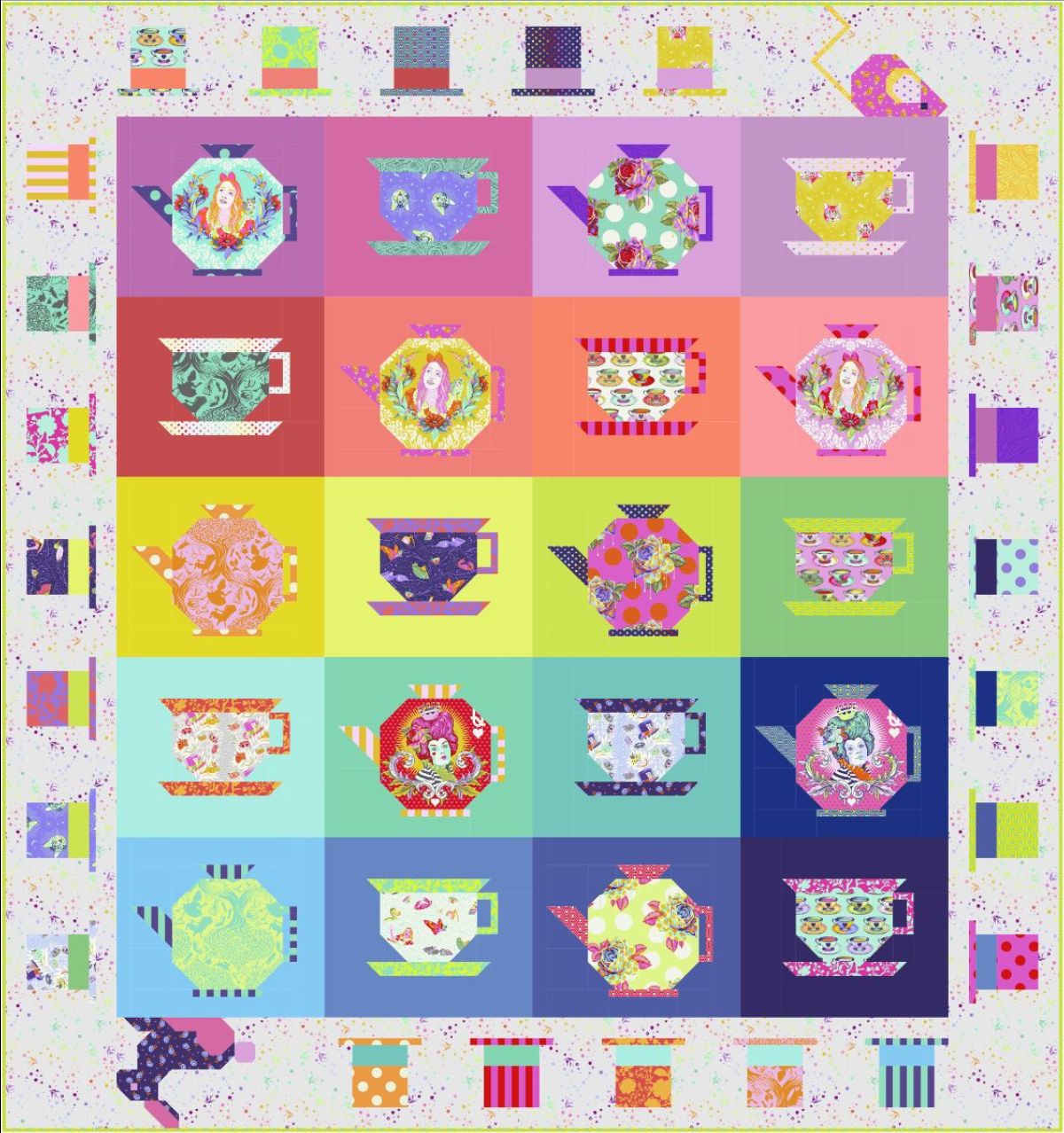 Tula Pink | Mad Hatter Quilt Kit | LIMITED EDITION