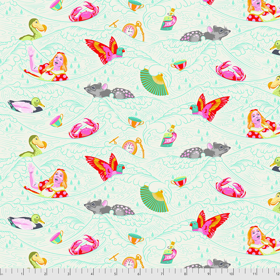 Tula Pink -Curiouser & Curiouser -  Sea of tears - Wonder - Fabric - Australia