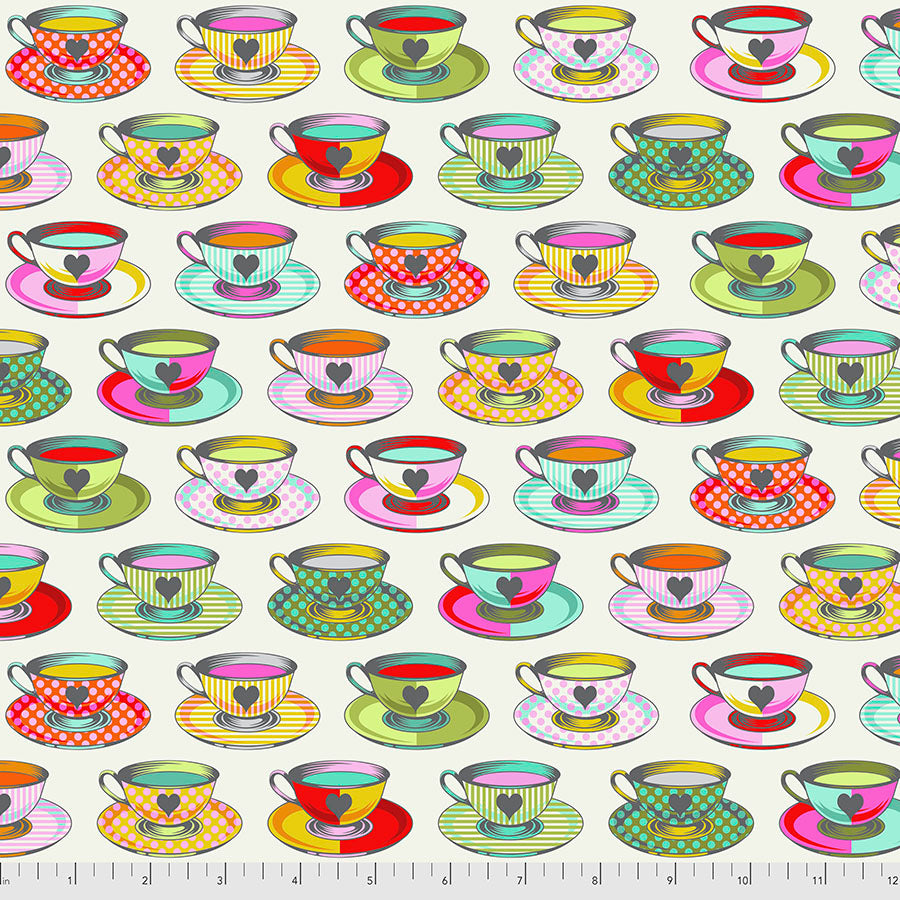 Tula Pink - Curiouser & Curiouser - Tula Pink - Tea Time - Sugar Tea Time - Sugar - fabric - Australia