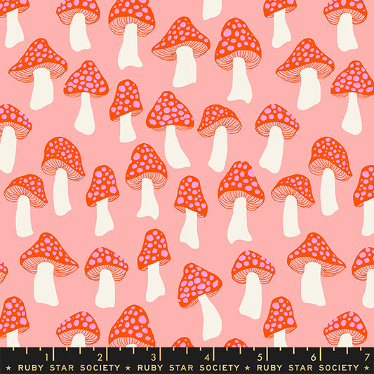 RubystarSociety-RSS-Darlings2-MushroomForest-PeachFizz-Closeup-fabric-Sunshinecoast-RS5057-12