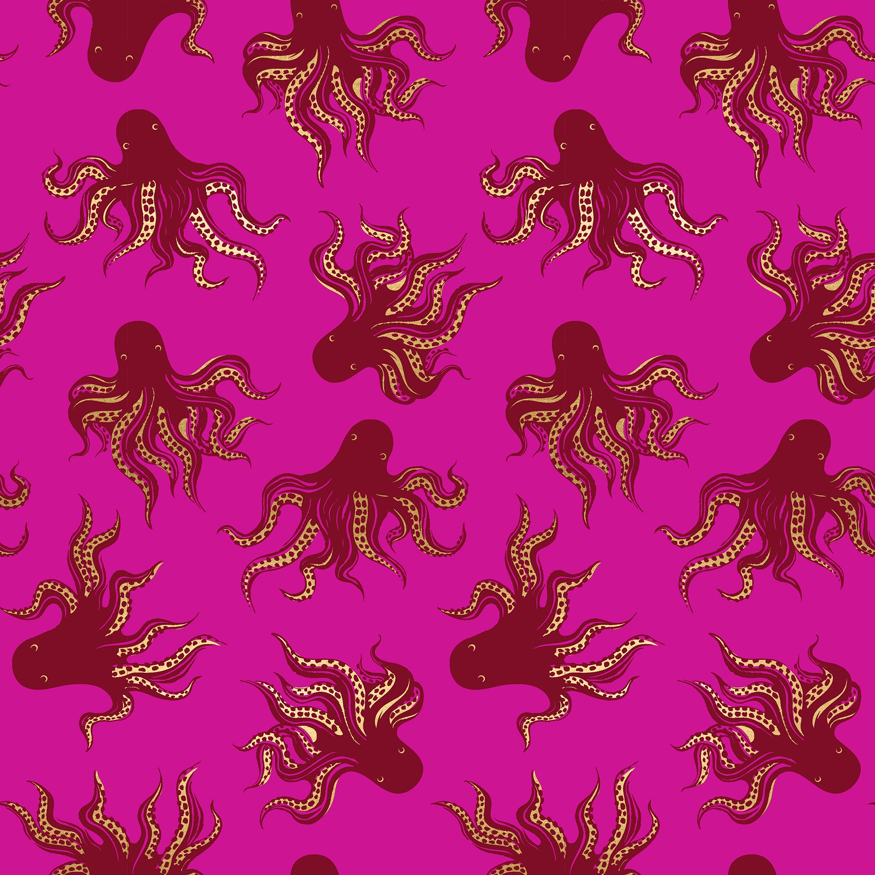 Octopus Pattern Fabric