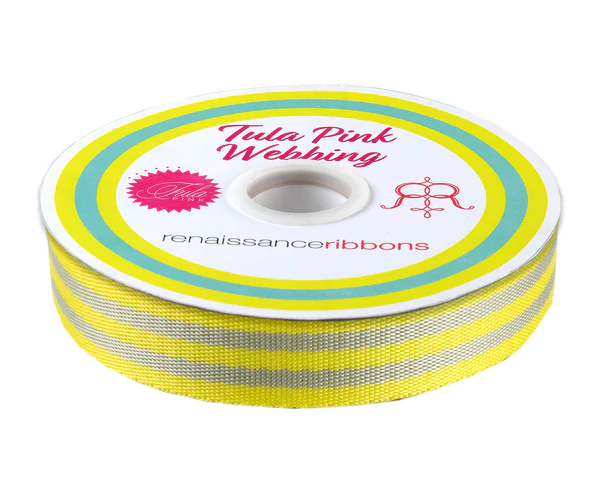 Tula Pink - Thunderbolt - 1" Nylon webbing-  double line