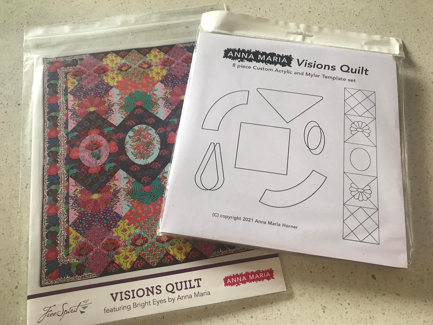 Anna Maria Horner | Visions Quilt Kit | Acrylic Templates |Limited edition