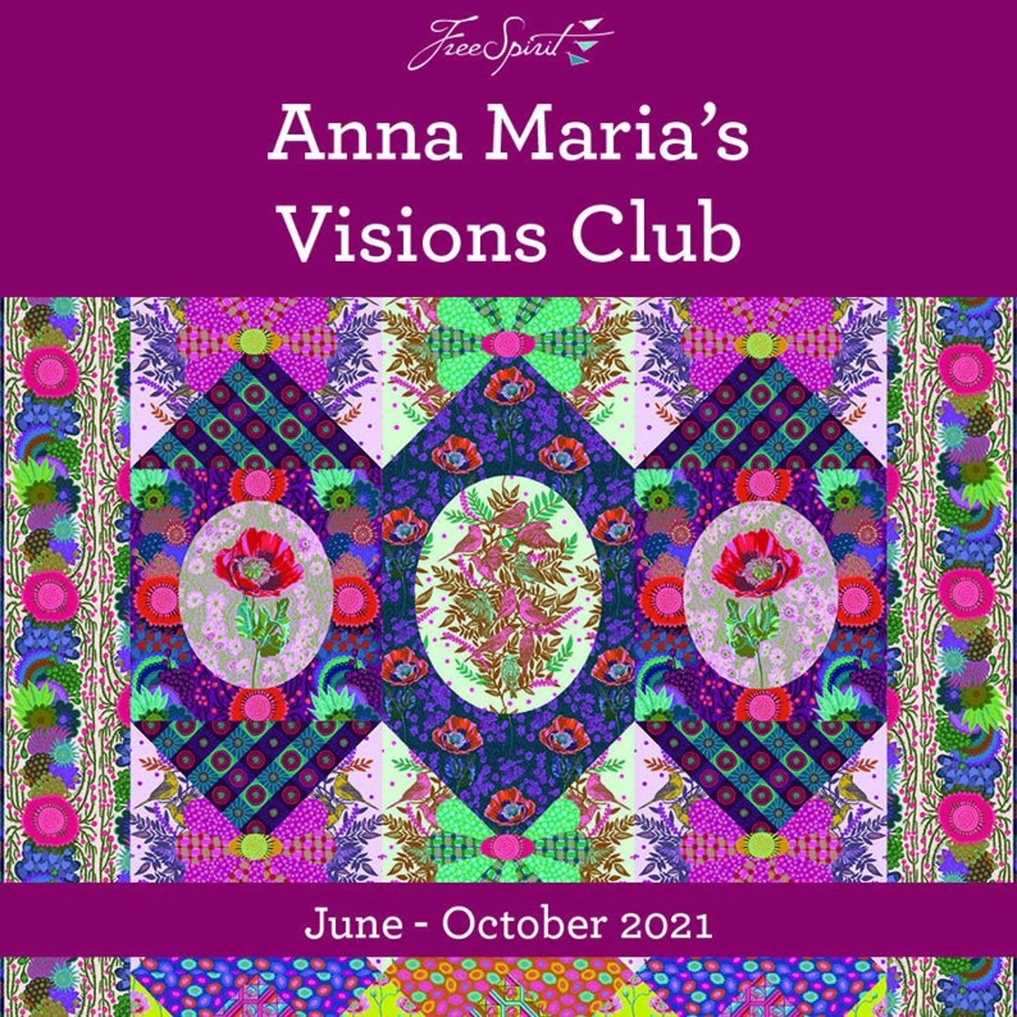 Anna Maria Horner | Visions Quilt Kit | Acrylic Templates |Limited edition